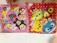 ツムツム　かわいいループ付タオル　2枚セット売り