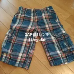 GAP チェック柄 カーゴショーツ 155センチ