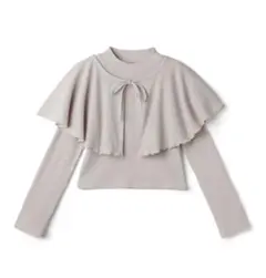 【新品】GRL リボンメロウケープXハイネックトップスセット