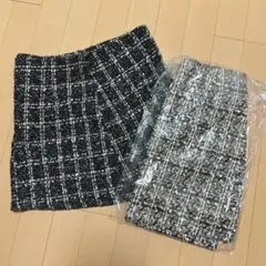 ★売り切り★ チェック ツイード ミニスカート