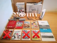 リモコン　4本　wii 本体　ソフト　一式　セット　箱付　ウィー