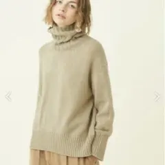 GALERIE VIE長袖ニット　ファインウール ハイネックプルオーバー