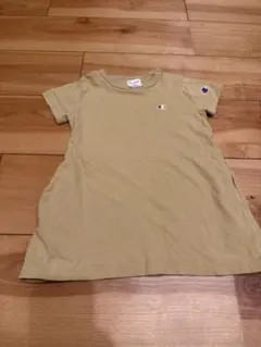 Champion チャンピオン キッズ Tシャツワンピース 90cm ベージュのサムネイル