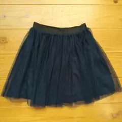 ユニクロ ネイビーのチュールスカート120紺
