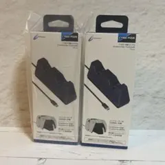 新品未開封PS5 プレステ5 コントローラー充電スタンドW CYBER ブラック
