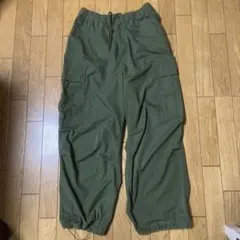 GUメンズ カーゴパンツ　オリーブグリーンM