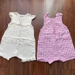 BEBE 女の子　ロンパース　2枚組　サイズ70