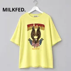 MILKFED.♡イーグルTシャツ　古着風デザイン　イエロー　ゆったりサイズのサムネイル