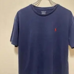 POLO Ralph Lauren 刺繍ロゴ クルーネックTシャツ ネイビー M