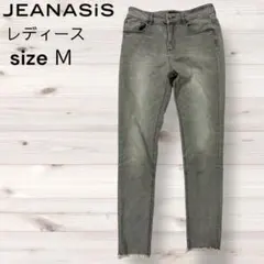ジーナシス スキニーデニム M グレー 美脚