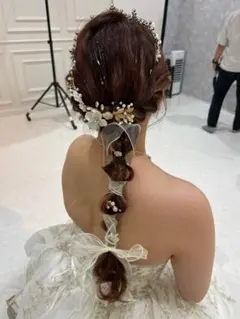 結婚式•ウェディングフォト　ヘアアクセセット　ティアラ　ヘッドドレス
