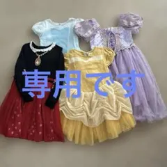 エルサ、ベル、ミニー、ラプンツェル風ワンピース 110.120
