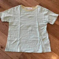 SLOBE citron. 半袖　Tシャツ　ボーダー　ライムグリーン　Mのサムネイル