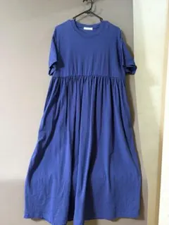 FREAK'S STORE ネイビー 半袖ロングワンピース