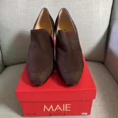 【新品未使用】MAIE ハイヒールパンプス ブラウン スエード 23.5cm 靴