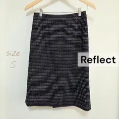 美品 Reflect 膝丈ツイードスカート S 日本製 リフレクト 匿名配送のサムネイル