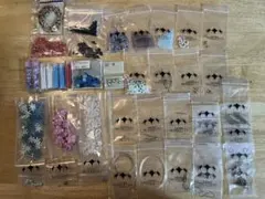ビーズセット 多色 アクセサリー作り用 バラ売り可○