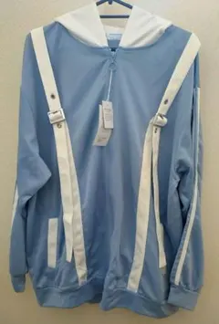 【シナモロール】サンリオ　耳付き　ジップパーカー　Mサイズ