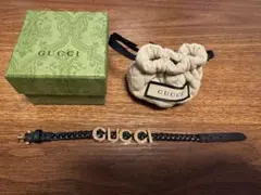 GUCCI チェーンブレスレット 燻し加工 GG 保存袋付き - メルカリ