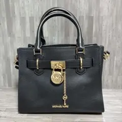 MICHAEL KORS ブラック レザー ショルダー バッグ