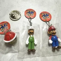 マリオ ルイージ アカ甲羅　ストラップセット