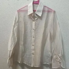 DHOLIC長袖シャツブラウス（コーラルピンク）