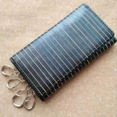 訳あり未使用　ポールスミス　本革　キーケース　キーホルダー　黒　マルチストライプ