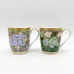 美品 ノリタケ ボーンチャイナ オーキッド マグカップ 2点セット