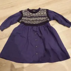 COMME CA ISM ネイビー ワンピース 100cm