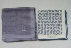 dunhill /Burberrys ハンカチ　メンズ　２枚のサムネイル