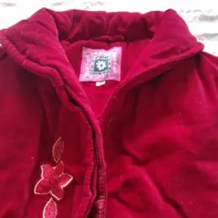 ESPRIT　子供赤いコート花の刺繍付き