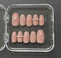 現品　春　キルティングネイルチップ 量産型 ワンホン