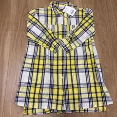 新品未使用　BREEZE チェック柄シャツ　ワンピース size 120