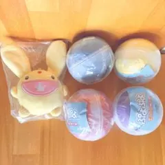 ぷよぷよ ガチャガチャ もっちりぬいぐるみ カーバンクル 青黄赤紫5個セット