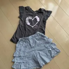 mezzo pianoTシャツ & マザウェイズ　キュロットセット 140cm