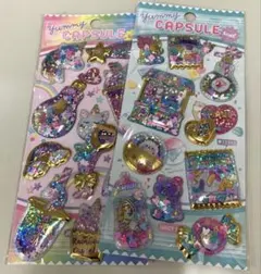 ♡シャカシャカシール　ぷっくり　グリッター入　2枚セット