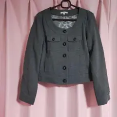 GLACIER ノーカラージャケット L グレー