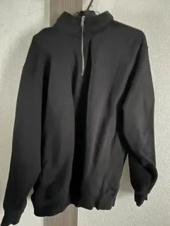 GU ヘビーウェイトスウェットハーフジッププルオーバーXL ブラック