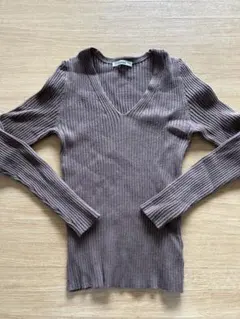 snidel リブ編みＶネック　長袖　ニット