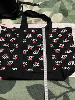 agnes b. アニエスベー ハートロゴ トートバッグ ブラック