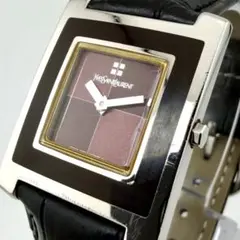 新品電池/稼働】サンローラン 腕時計 4625-E67722 社外革ベルト - メルカリ