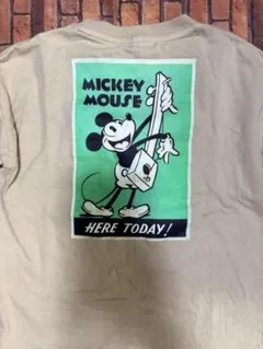 ミッキーマウス Tシャツ ベージュ
