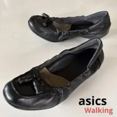 【asics】アシックス　ウォーキング　ORTHOTIC 本革　靴　黒　23cmのサムネイル