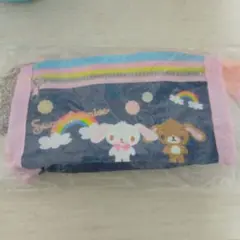 ガチャガチャ サンリオ デニムペンケース風 ポーチキーホルダー シュガーバニーズ