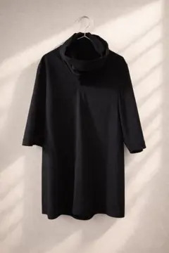 Rick Owens ハイネック ウールTシャツ オーバーサイズ 黒のサムネイル
