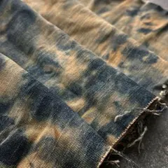 87 デニム コーヒー染め　ハギレ