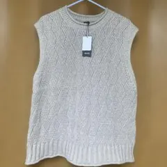 Bluccielo ブルチェーロ　ニットベスト ベージュ