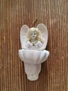 天使と子供壁掛け装飾聖水盤フランスアンティークコメントお願いします