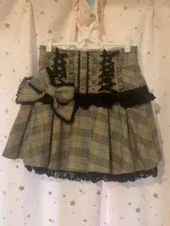 LIZLISAワンサイドリボンチェックスカパンのサムネイル