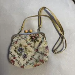 ゴブラン織り がま口　バッグ